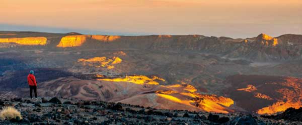 Panorama of the mountainous regions of the Canary Islands