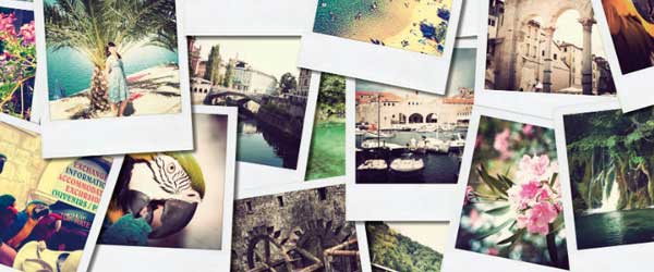 Polaroid pictures of various holidays